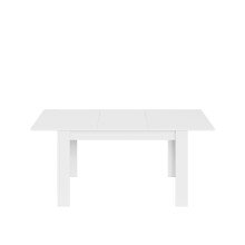 Kulissentisch >Kendra< (ausziehbar bis 190cm) in Artik-Weiß - 140(190)x78x90 (BxHxT)