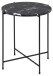 Beistelltisch >Avila< in schwarz, künstlicher Marmor, Stahl - 45x42cm (HxD)