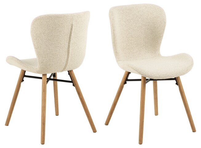 Schalenstuhl >Batilda -A1< (2er-Set) in creme - 47x82,5x53 (BxHxT)
