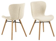 Schalenstuhl >Batilda -A1< (2er-Set) in creme -...