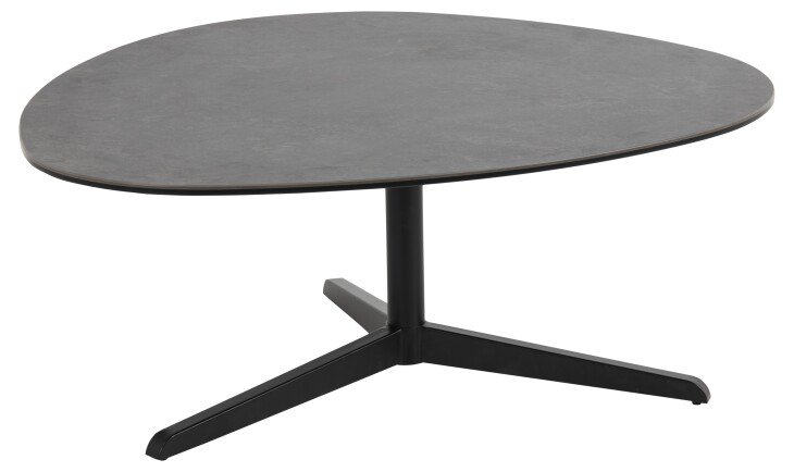 Couchtisch >Barnsley< in schwarz, Glas-Keramik, Stahl - 100x41x95cm (BxHxT)
