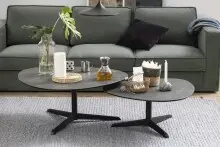Couchtisch >Barnsley< in schwarz, Glas-Keramik,...