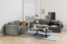 Couchtisch >Barnsley< in schwarz, Glas-Keramik, Stahl - 84x34x77cm (BxHxT)