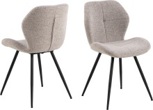 Polsterstuhl >Petri< (2er-Set) in Beige, Stoff,...