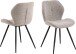 Polsterstuhl >Petri< (2er-Set) in Beige, Stoff, Stahl - 48x82,5x55cm (BxHxT)