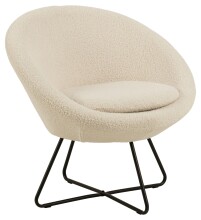 Schalenstuhl >Center< in creme, Polyester, Stahl - 82x81x71cm (BxHxT)