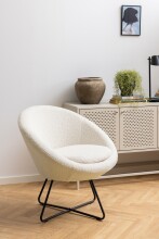 Schalenstuhl >Center< in creme, Polyester, Stahl -...