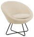 Schalenstuhl >Center< in creme, Polyester, Stahl - 82x81x71cm (BxHxT)