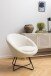 Schalenstuhl >Center< in creme, Polyester, Stahl - 82x81x71cm (BxHxT)