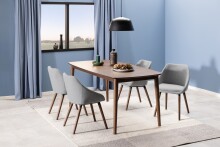 Kulissen-Esstisch >Montreux< in Walnuss, MDF, Rubberwood - 180x75x90cm (BxHxT)