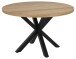 Esstisch >Heaven< in Wildeiche; schwarz, MDF, Stahl - 76,4x120cm (HxD)