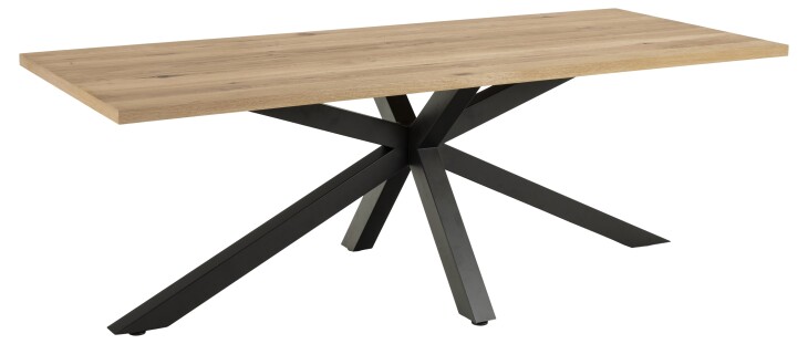 Esstisch >Heaven< in Wildeiche, MDF, Stahl - 220x75,5x90cm (BxHxT)