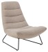 Loungesessel >Milford< in Beige, Stoff, Stahl - 82,5x97x93cm (BxHxT)
