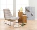 Loungesessel >Milford< in Beige, Stoff, Stahl - 82,5x97x93cm (BxHxT)