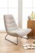 Loungesessel >Milford< in Beige, Stoff, Stahl - 82,5x97x93cm (BxHxT)