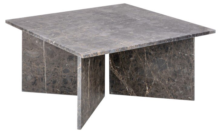 Couchtisch >Vega< in Braun, Marmor - 90x42x90cm (BxHxT)
