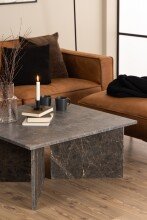 Couchtisch >Vega< in Braun, Marmor - 90x42x90cm (BxHxT)