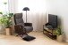 Drehsessel >Kamares< in anthrazit, Polyester, Stahl - 75x110x81cm (BxHxT)