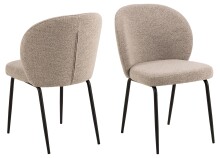 Polsterstuhl >Patricia< (2er-Set) in Beige, Stoff,...