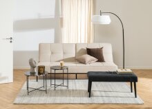Beistelltisch >Avila< in Braun, Marmor, Stahl - 45x42cm (HxD)