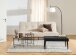 Beistelltisch >Avila< in Braun, Marmor, Stahl - 45x42cm (HxD)