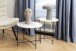 Beistelltisch >Avila< in weiss, Marmor, Stahl - 40x52cm (HxD)