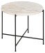 Beistelltisch >Avila< in weiss, Marmor, Stahl - 40x52cm (HxD)