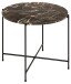 Beistelltisch >Avila< in Braun, Marmor, Stahl - 40x52cm (HxD)