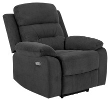 TV-Sessel >Vansbro< in Grau, Stoff, Stahl -...