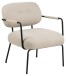 Armlehnstuhl >Dillon< in Beige, Polyester, Stahl - 66x79,5x72cm (BxHxT)