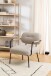 Armlehnstuhl >Dillon< in Beige, Polyester, Stahl - 66x79,5x72cm (BxHxT)