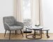 Satztisch >Spiro< (2-teilig) in weiss, MDF, Stahl - 70x42x70cm (BxHxT)