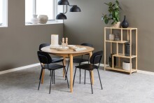Kulissen-Esstisch >Montreux< in Eiche, MDF, Rubberwood - 115x75x115cm (BxHxT)