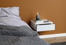 Nachttisch >Avignon< in weiss, MDF - 37x13x32cm...
