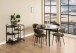 Kulissen-Esstisch >Montreux< in schwarz, MDF, Rubberwood - 115x75x115cm (BxHxT)