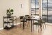 Kulissen-Esstisch >Montreux< in schwarz, MDF, Rubberwood - 115x75x115cm (BxHxT)