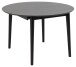 Kulissen-Esstisch >Montreux< in schwarz, MDF, Rubberwood - 115x75x115cm (BxHxT)