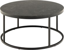 Couchtisch >Spiro< in schwarz, MDF, Stahl - 40x80cm (HxD)