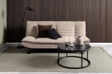 Couchtisch >Spiro< in schwarz, MDF, Stahl - 40x80cm (HxD)