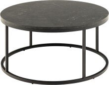 Couchtisch >Spiro< in schwarz, MDF, Stahl - 40x80cm (HxD)