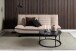 Couchtisch >Spiro< in schwarz, MDF, Stahl - 40x80cm (HxD)