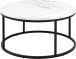 Couchtisch >Spiro< in weiss, MDF, Stahl - 40x80cm (HxD)
