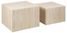 Satztisch >Dice< (2-teilig) in travertin, MDF - 58x40x58cm (BxHxT)