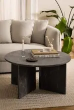 Couchtisch >Vega< in Braun, Marmor - 42x90cm (HxD)