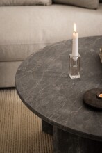 Couchtisch >Vega< in Braun, Marmor - 42x90cm (HxD)