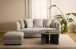 Couchtisch >Vega< in Braun, Marmor - 42x90cm (HxD)