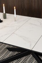 Esstisch >Irwine< in weiss, Glas, keramisch - 240x76x100cm (BxHxT)