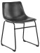 Esszimmerstuhl >I_Oregon< (2er-Set) in schwarz, PU - 48x78,5x56cm (BxHxT)