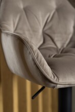 Barhocker >Brooke< (2er-Set) in Beige, Stoff - 52x109x52cm (BxHxT)