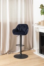Barhocker >Brooke< (2er-Set) in Blau, Stoff -...